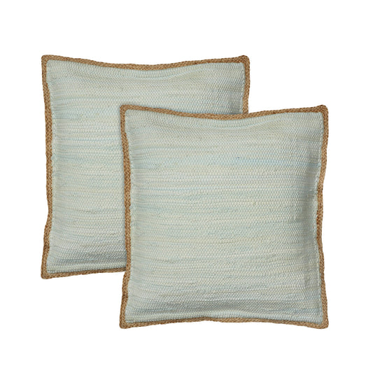Set of Two Gray Cotton Throw Pillow FurniFindUSA