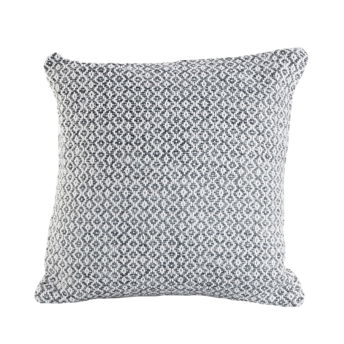 Set of Two Gray and White Geometric Cotton Throw Pillow FurniFindUSA