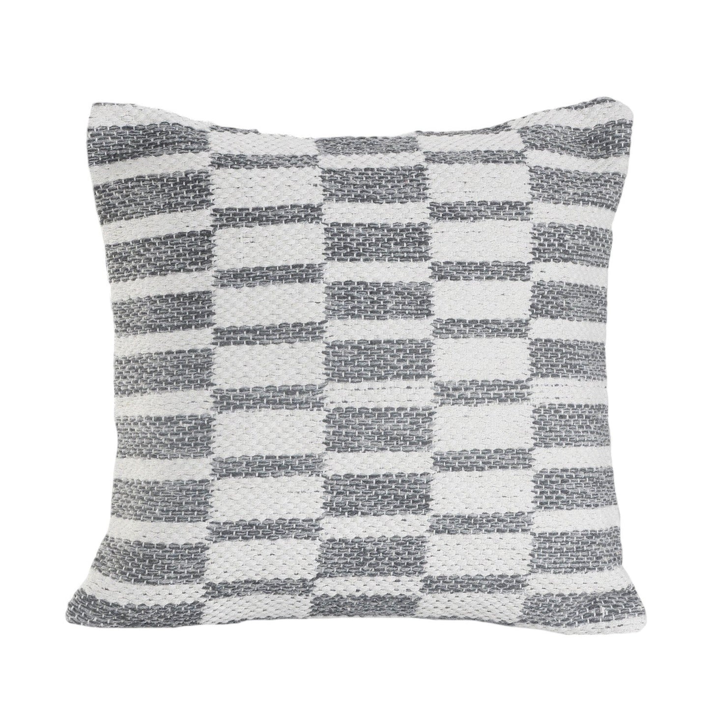 Set of Two Gray Geometric Cotton Throw Pillow FurniFindUSA