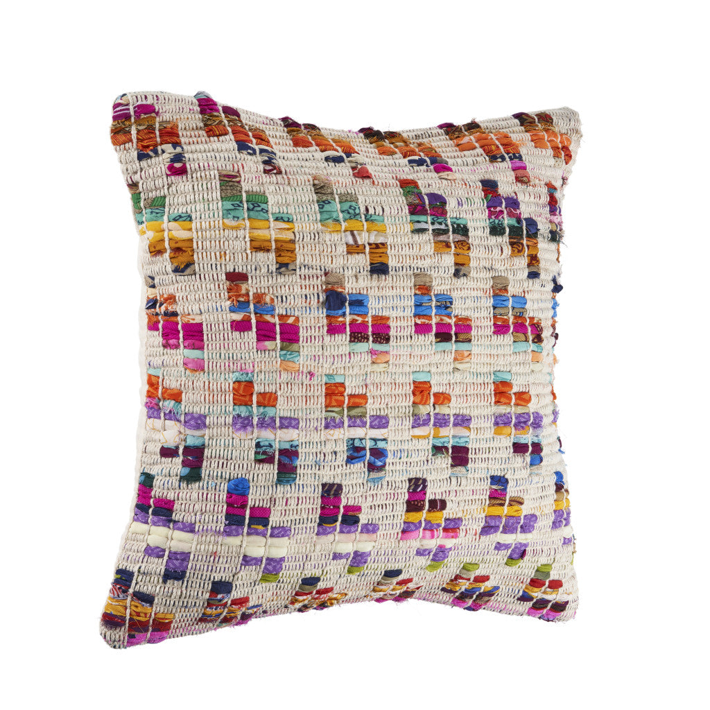 Set of Two Brown Eclectic Cotton Throw Pillow FurniFindUSA