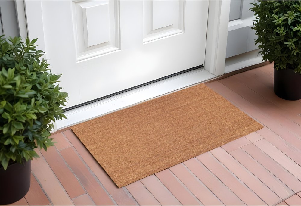 36" X 72" Natural Coir Outdoor Door Mat HomeRoots