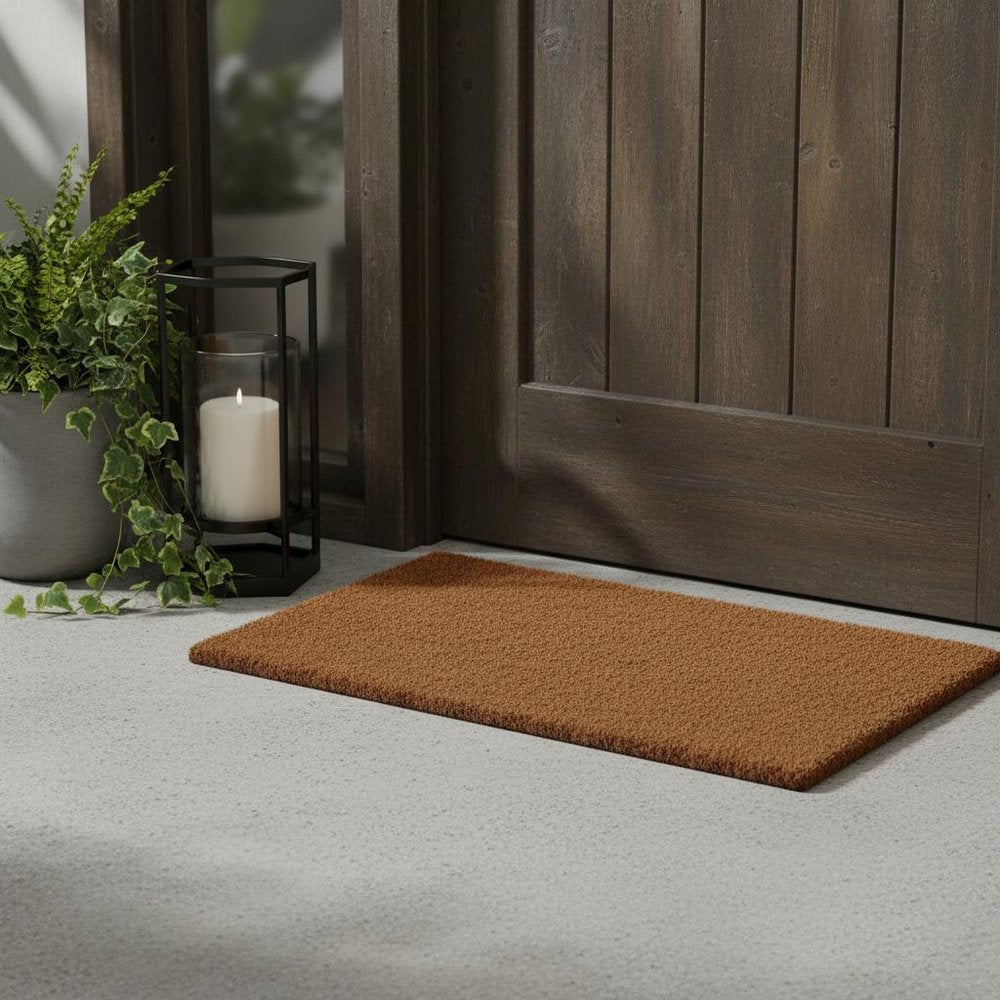 16" X 27" Brown Coir Outdoor Door Mat HomeRoots