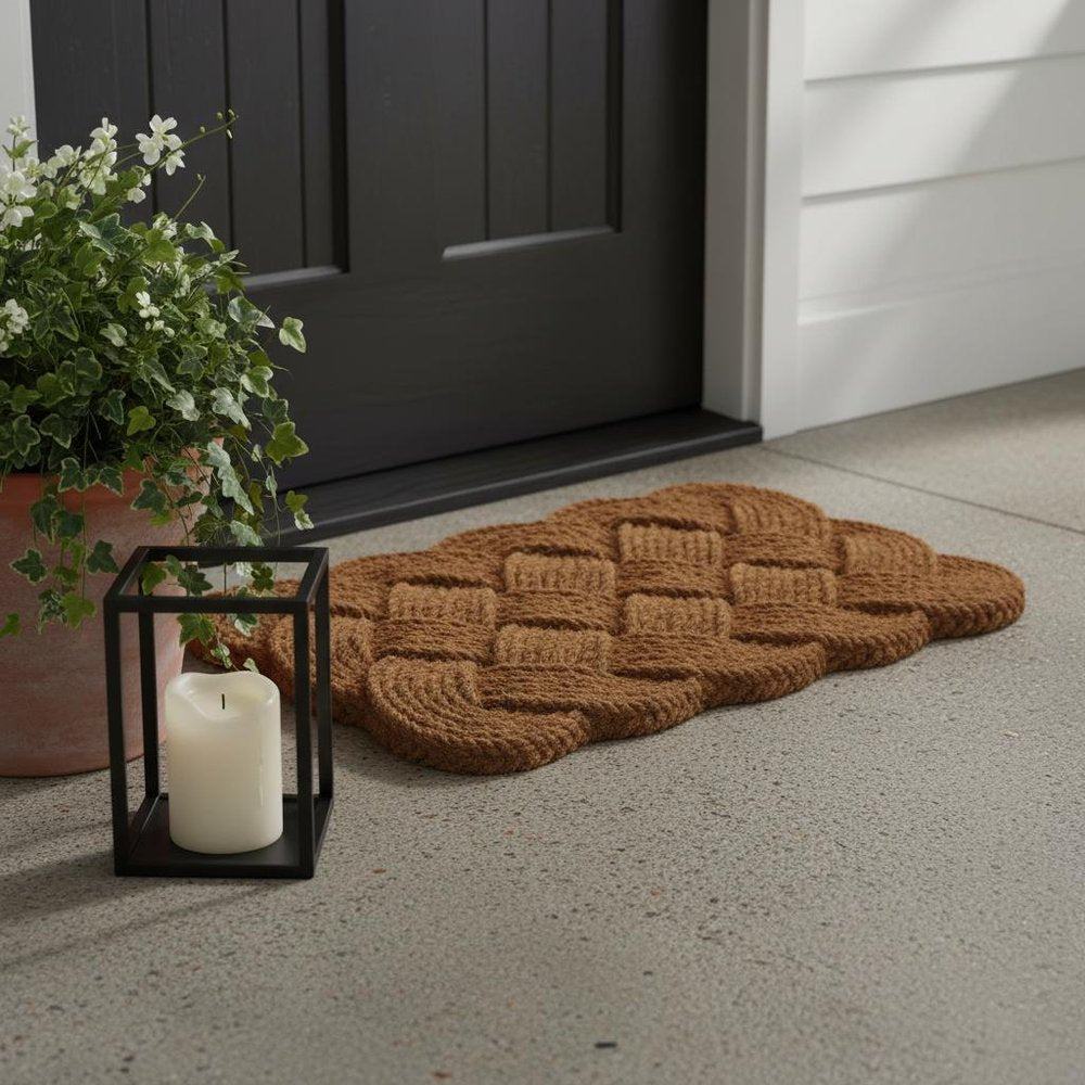 24" X 37" Brown Coir Weave Outdoor Door Mat HomeRoots