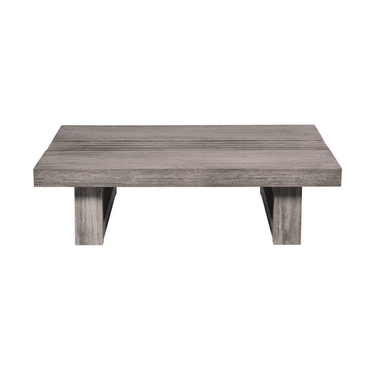 33" Gray Solid Wood Outdoor Coffee Table HomeRoots