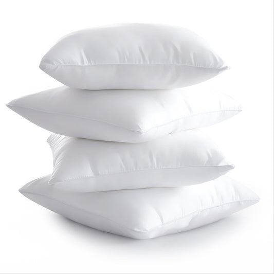 Set of Four 12" Microfiber Indoor Outdoor Throw Pillow Inserts FurniFindUSA