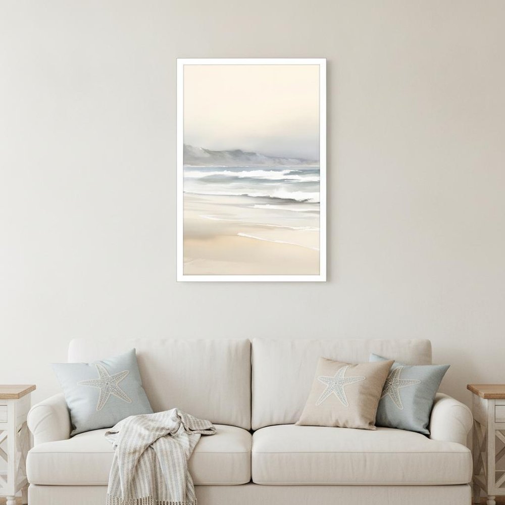 Ocean Breeze I White Framed Wall Art HomeRoots