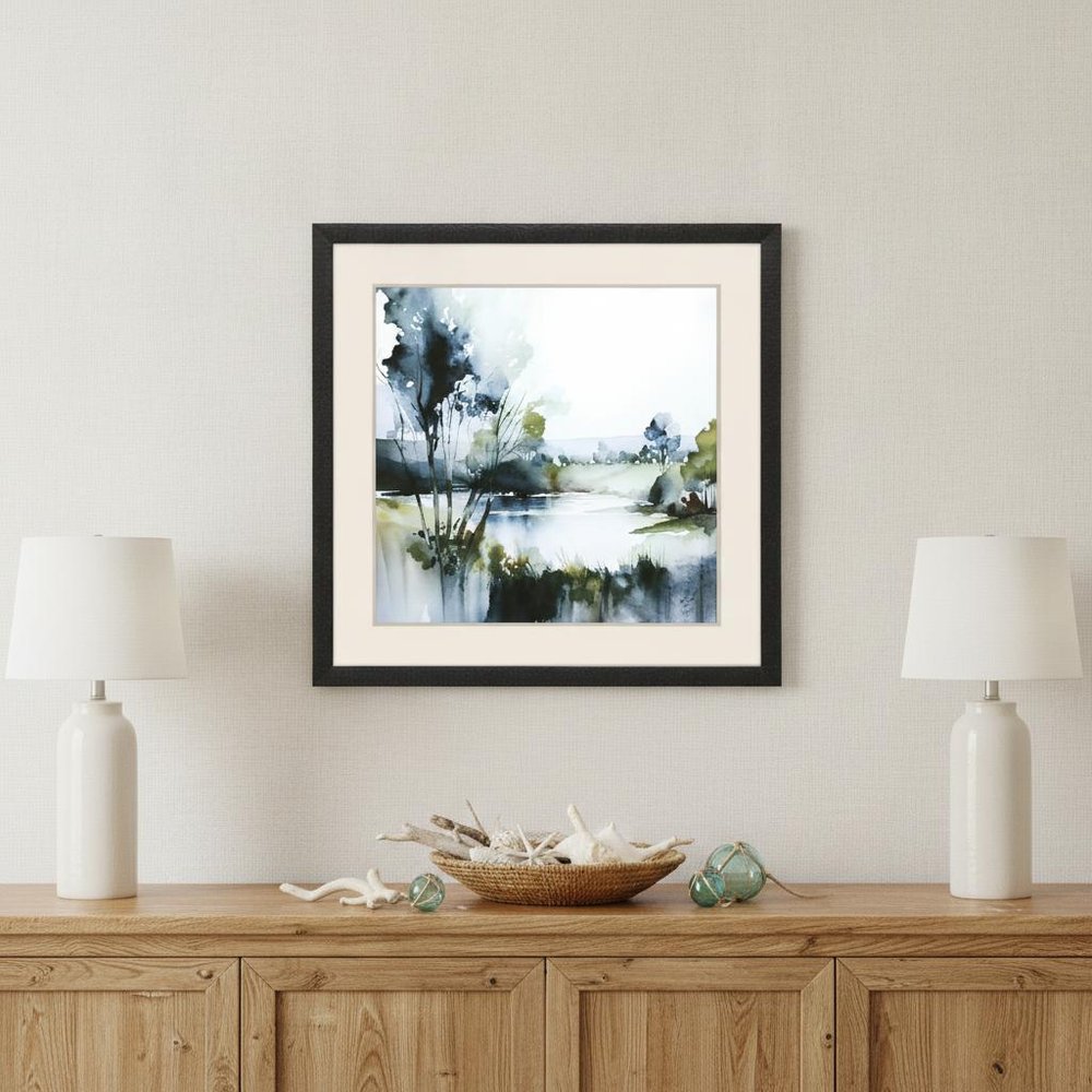 Wanderlust Calling Modern Landscape Black Framed Wall Art HomeRoots