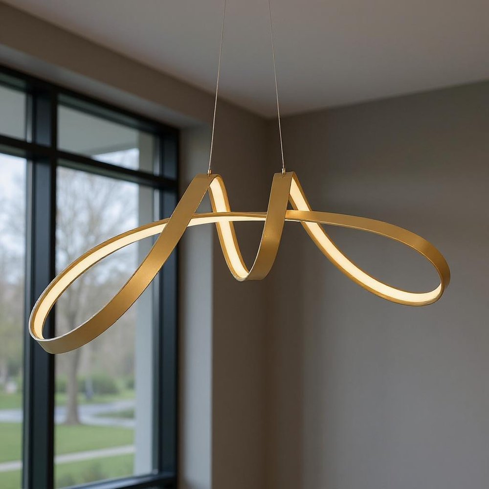 Gold Metal LED Dimmable Smart Enabled Chandelier HomeRoots