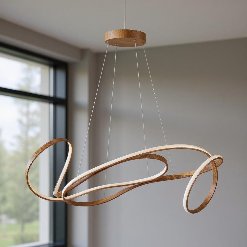 Brown Metal LED Dimmable Chandelier HomeRoots