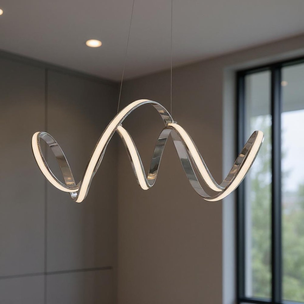 Silver Metal LED Dimmable Smart Enabled Chandelier HomeRoots