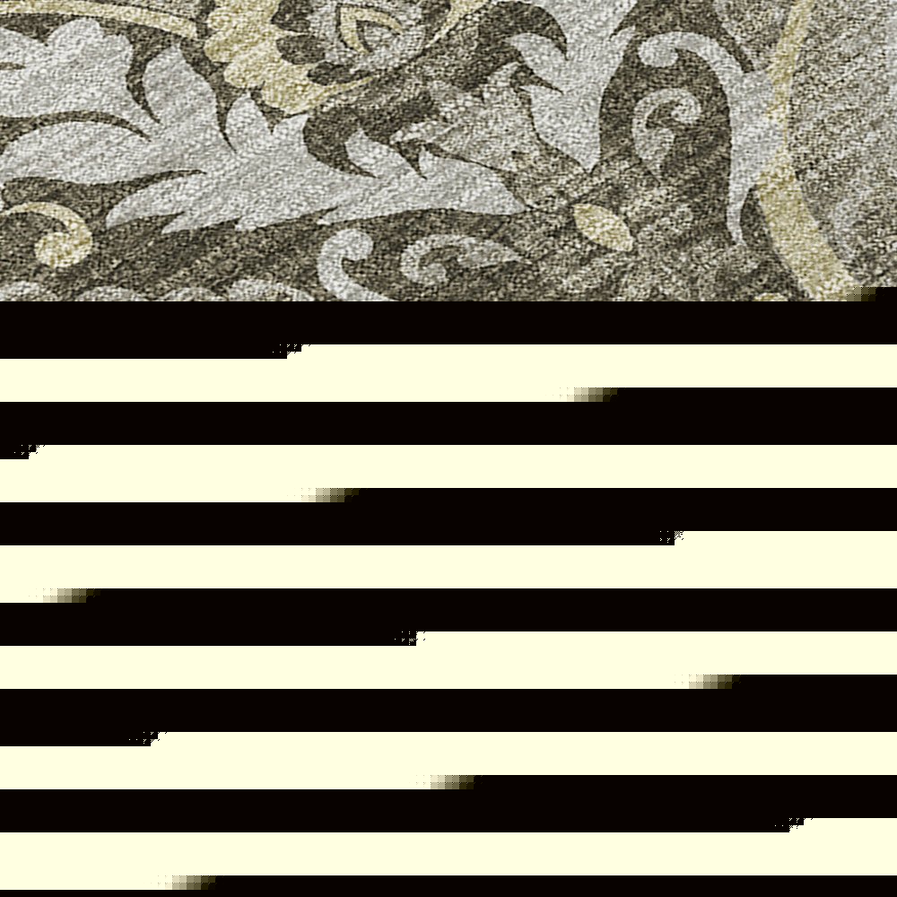 3' X 5' Taupe and Beige Damask Washable Non Skid Indoor Outdoor Area Rug HomeRoots