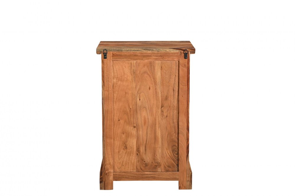30" Natural Solid Wood Three Drawers Filing Cabinet HomeRoots