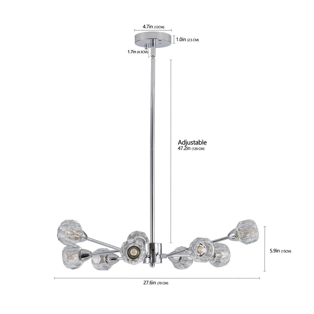 Amber Chandelier Metal Ceiling Light HomeRoots