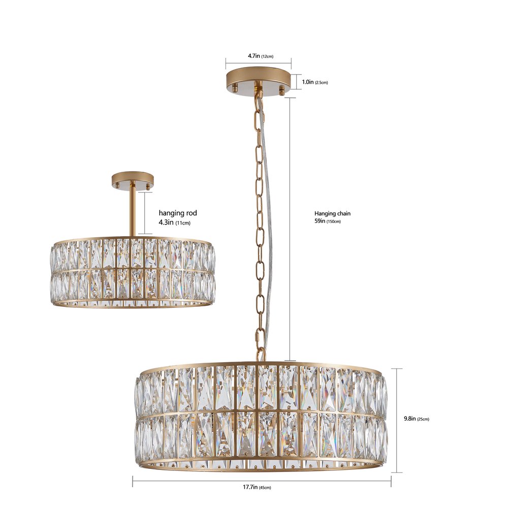 Gold Chandelier Metal Ceiling Light HomeRoots
