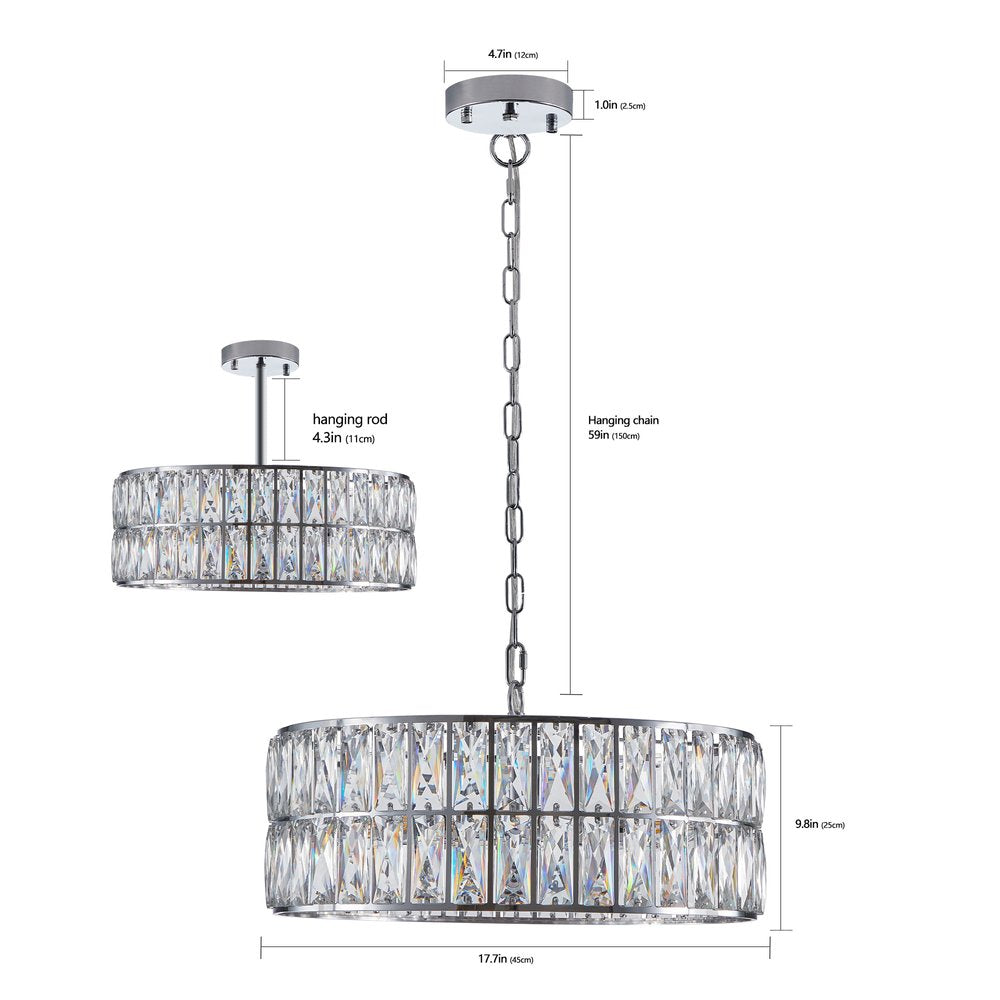 Silver Chandelier Metal Ceiling Light HomeRoots