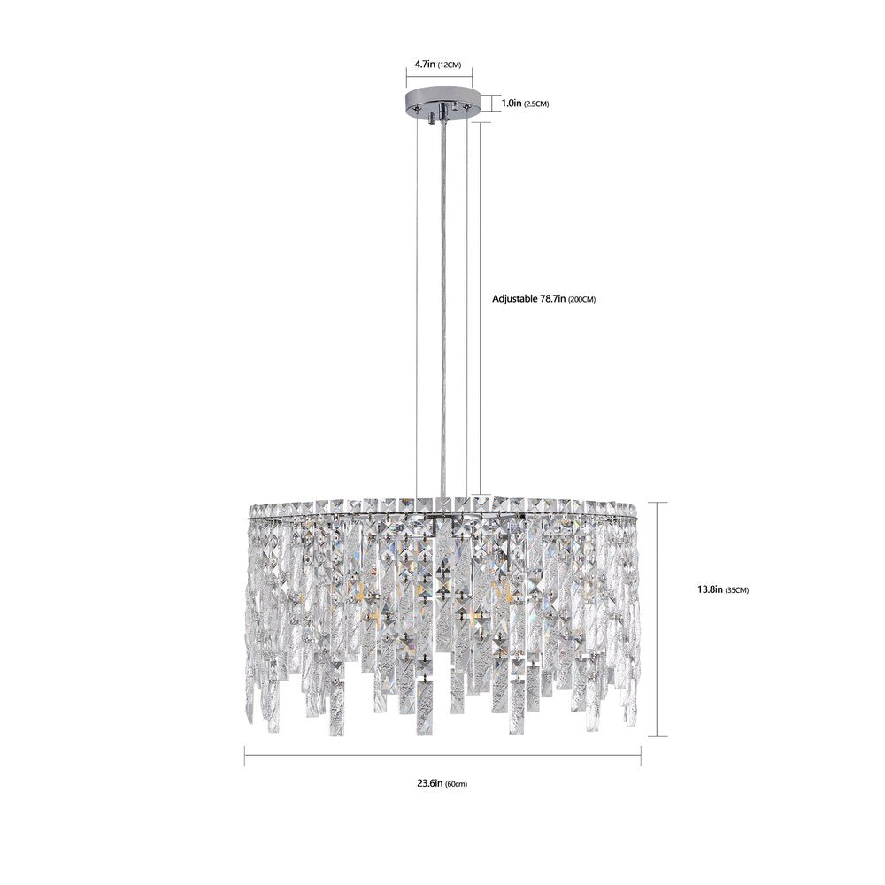 Silver Chandelier Metal Ceiling Light HomeRoots