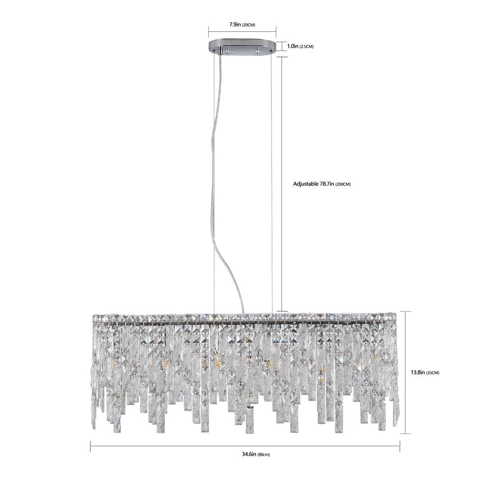 Silver Chandelier Metal Ceiling Light HomeRoots
