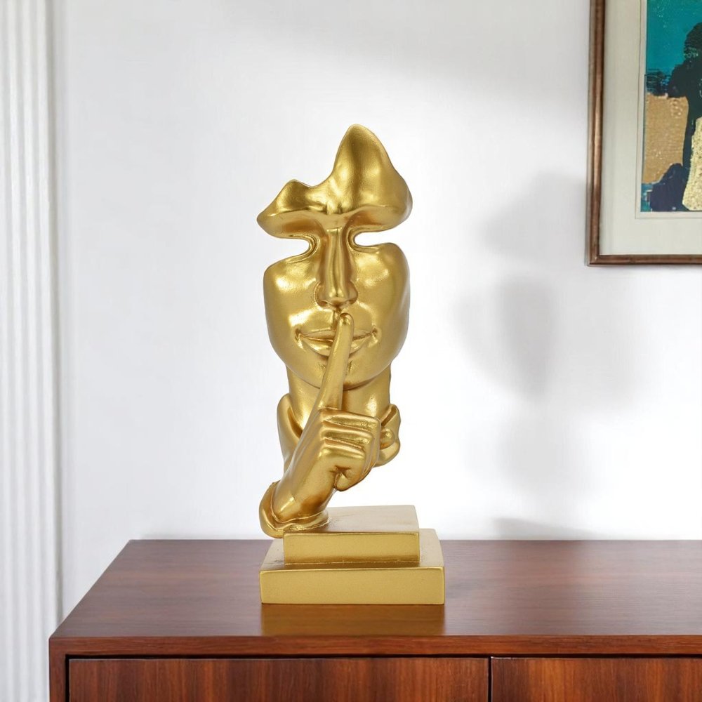 8" Gold Resin Tabletop Sculpture HomeRoots