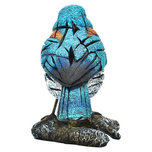 5" Blue Orange And White Resin Bird Tabletop Sculpture HomeRoots