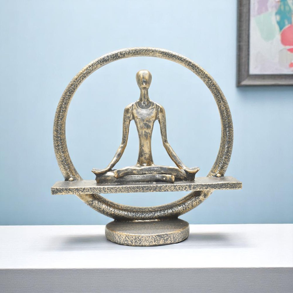 7" Pewter Resin Tabletop Sculpture HomeRoots
