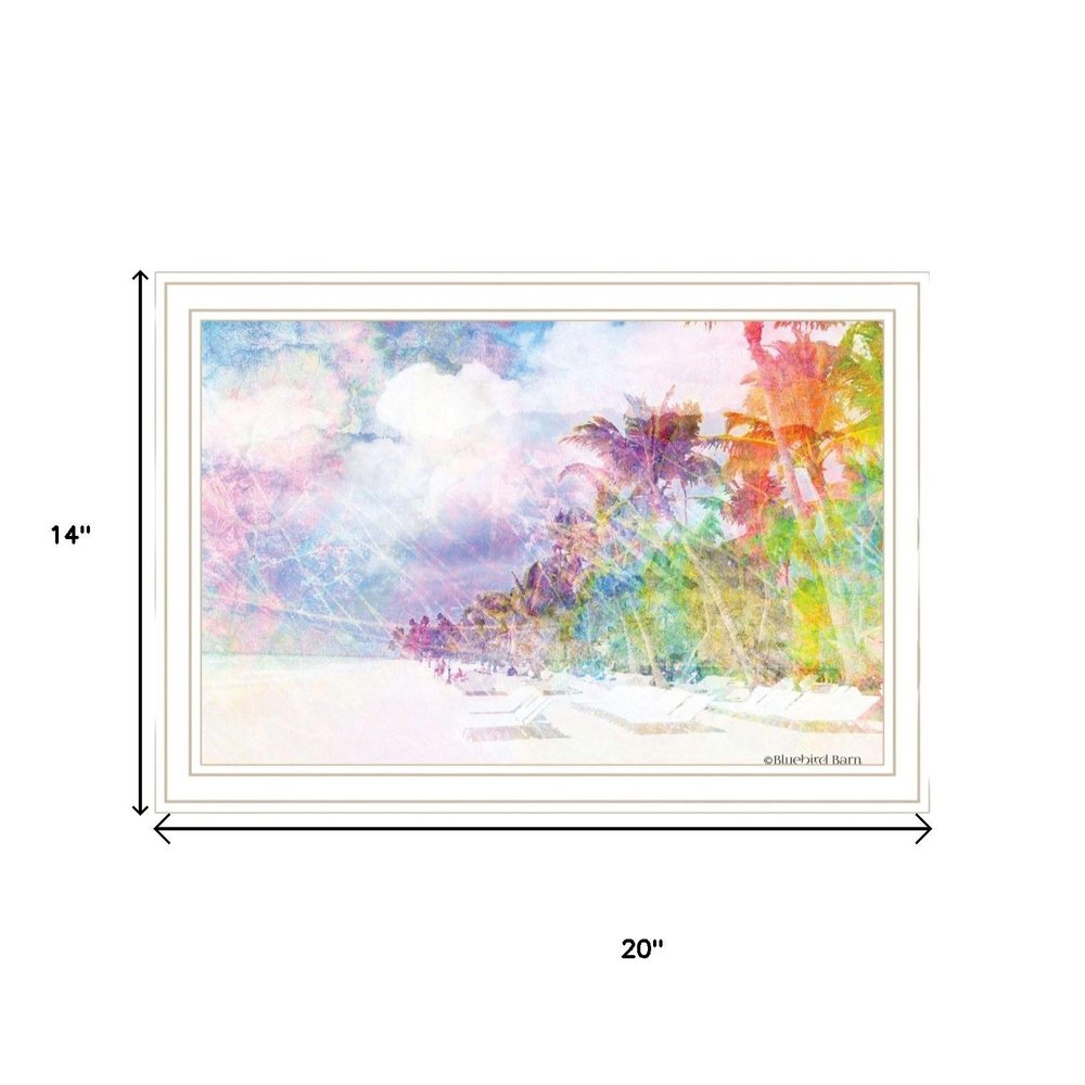Set Of Two Rainbow Beachside White Framed Wall Art HomeRoots