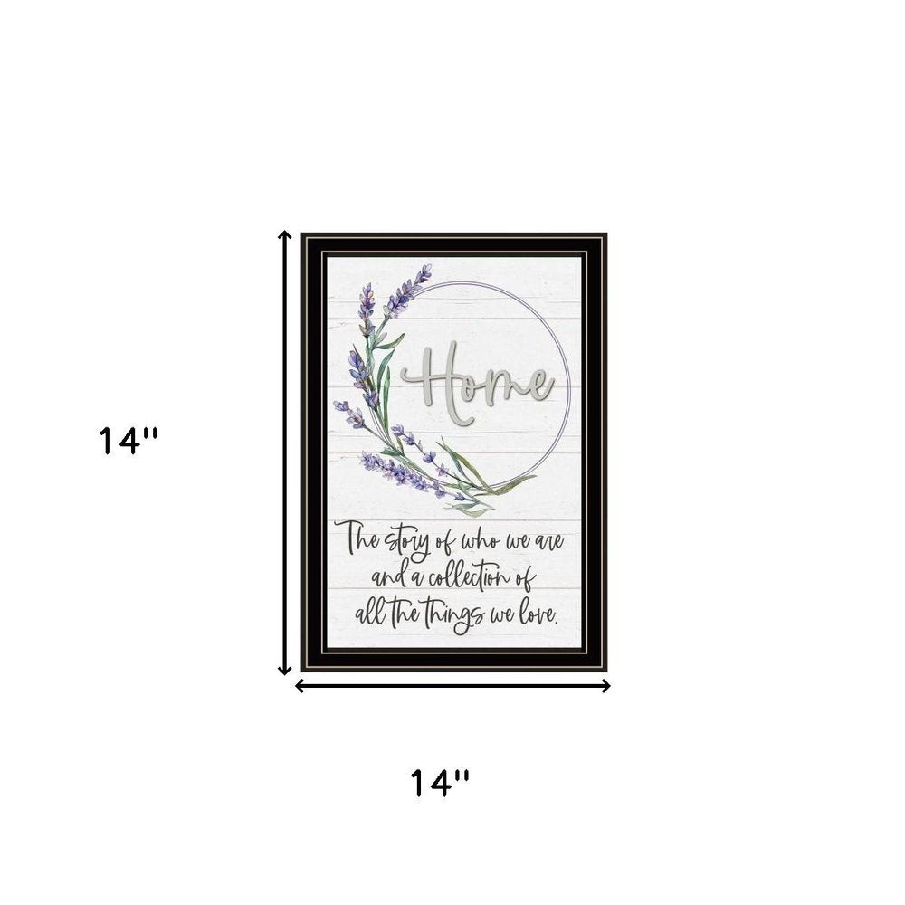 Set Of Two "My Families Story" Black Framed Wall Art HomeRoots