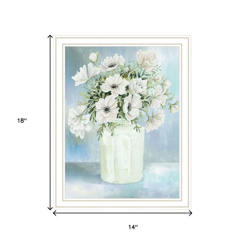 Set Of Two "Country Crock of Florals and Berries" White Framed Wall Art HomeRoots