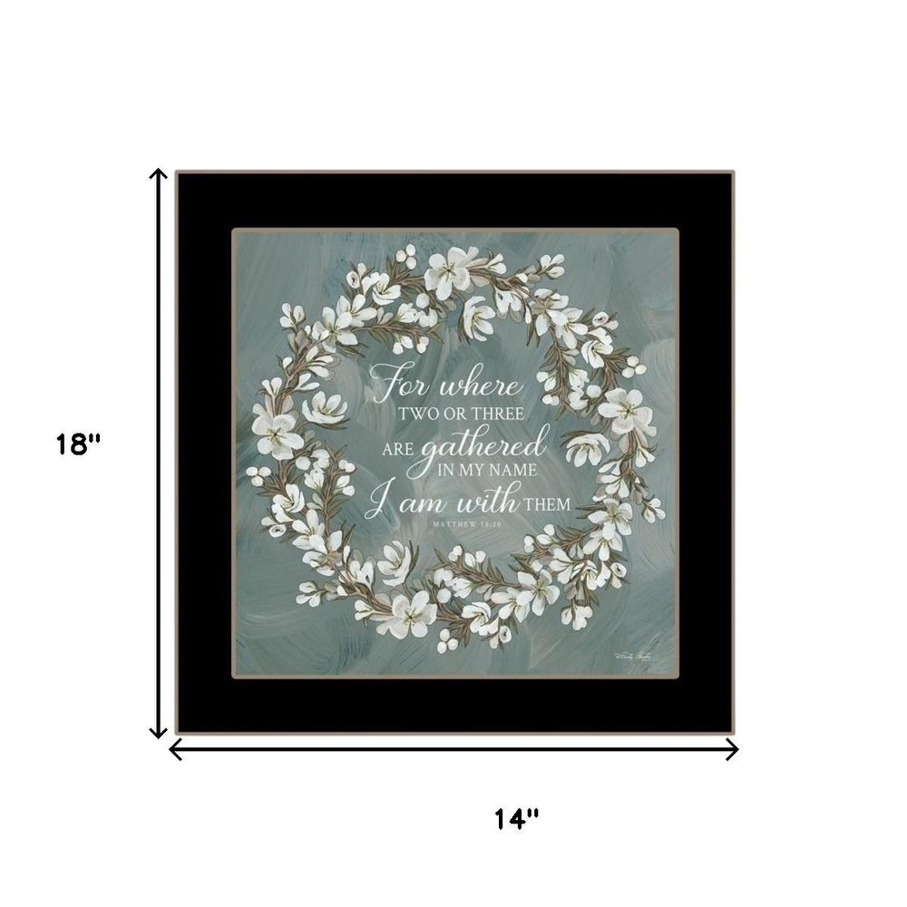 Set Of Two "Pray More And Worry Less" Black Framed Wall Art HomeRoots