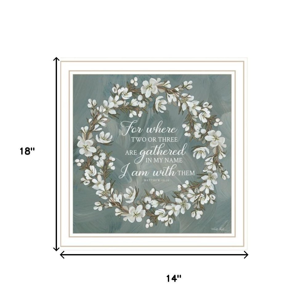 Set Of Two "Pray More And Worry Less" White Framed Wall Art HomeRoots
