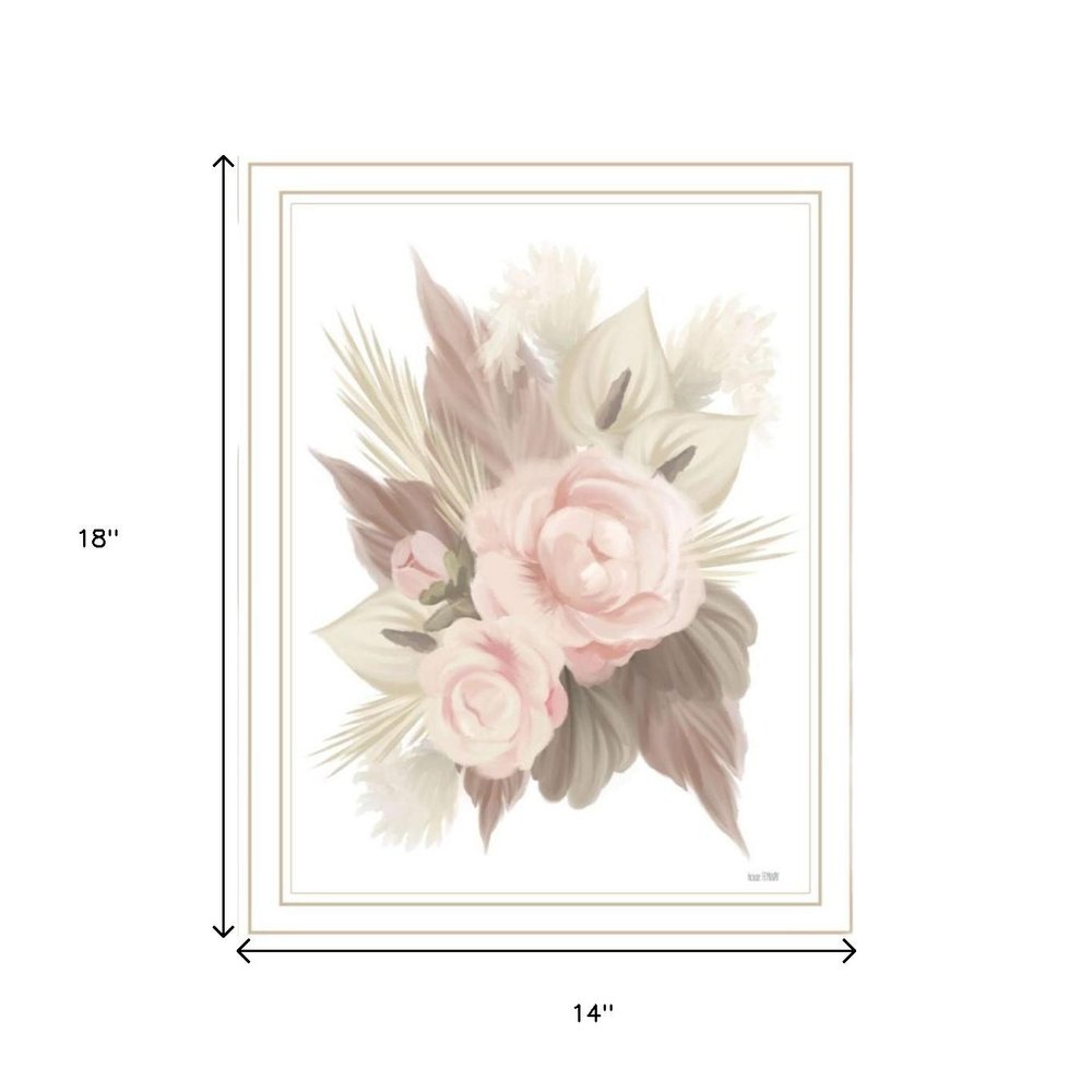 Set Of Two "Bohemian Macrame And Floral Arrangement" White Framed Wall Art HomeRoots
