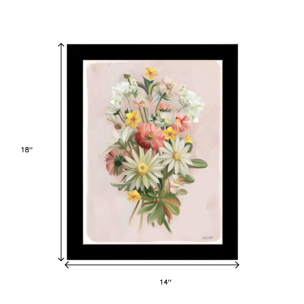 Set Of Two "Summer Wildflowers Just for You" Black Framed Wall Art HomeRoots