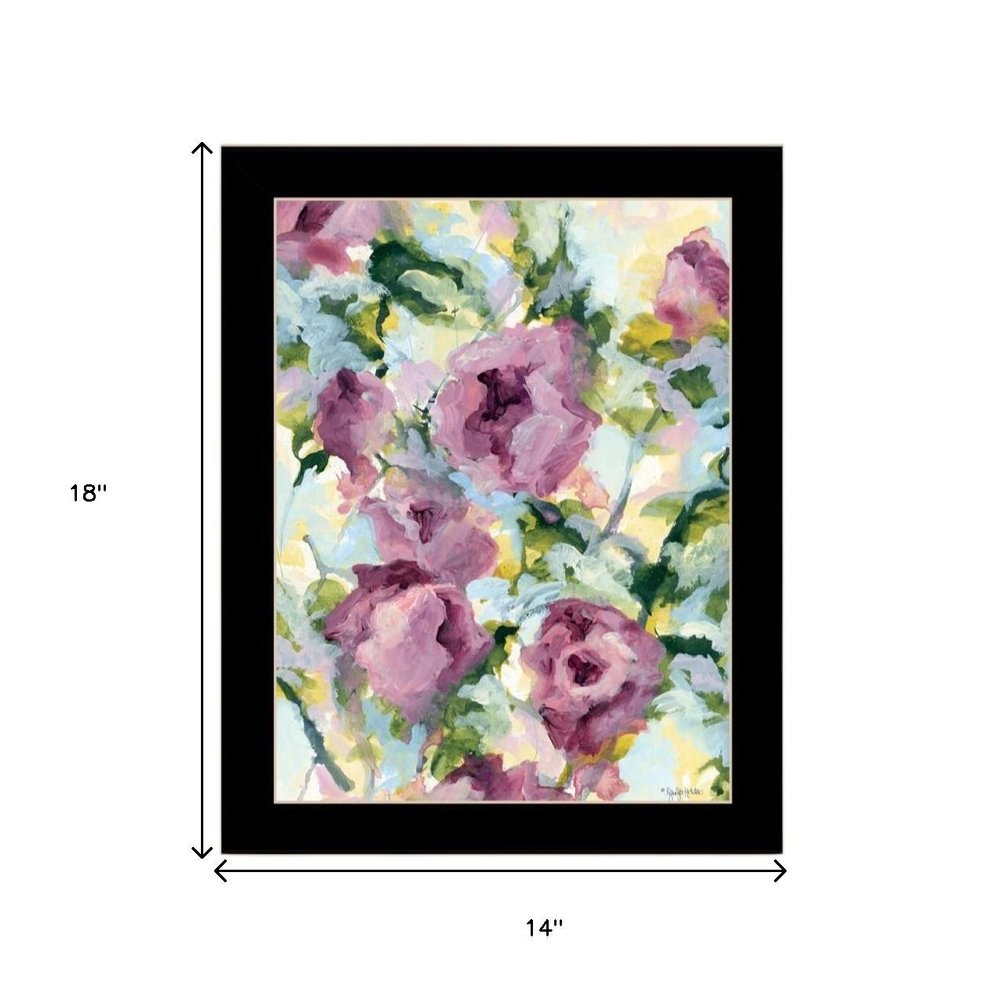 Set Of Two Abstract Florals Black Framed Wall Art HomeRoots