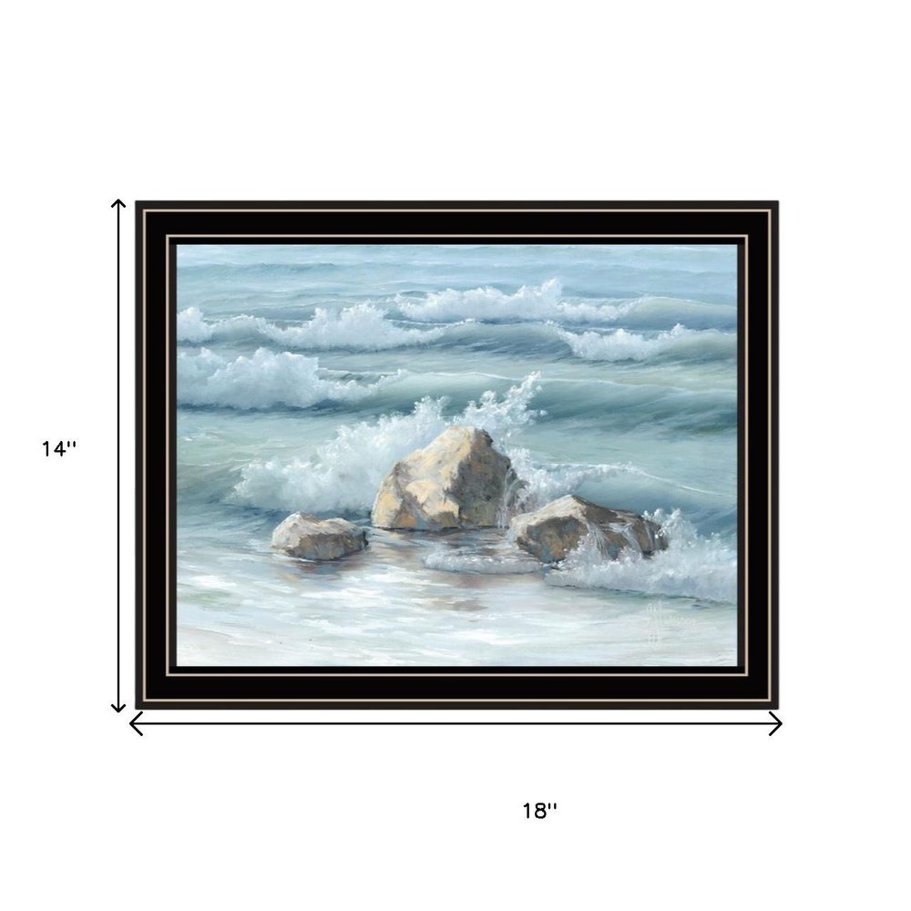 Set Of Two Steadfast in the Waves Black Framed Wall Art HomeRoots