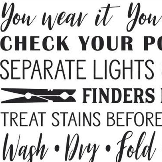 Set Of Two Laundry Rules And Schedules White Framed Laundry Wall Art