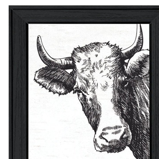 Set Of Two HERD THAT! Black Framed Bathroom Wall Art