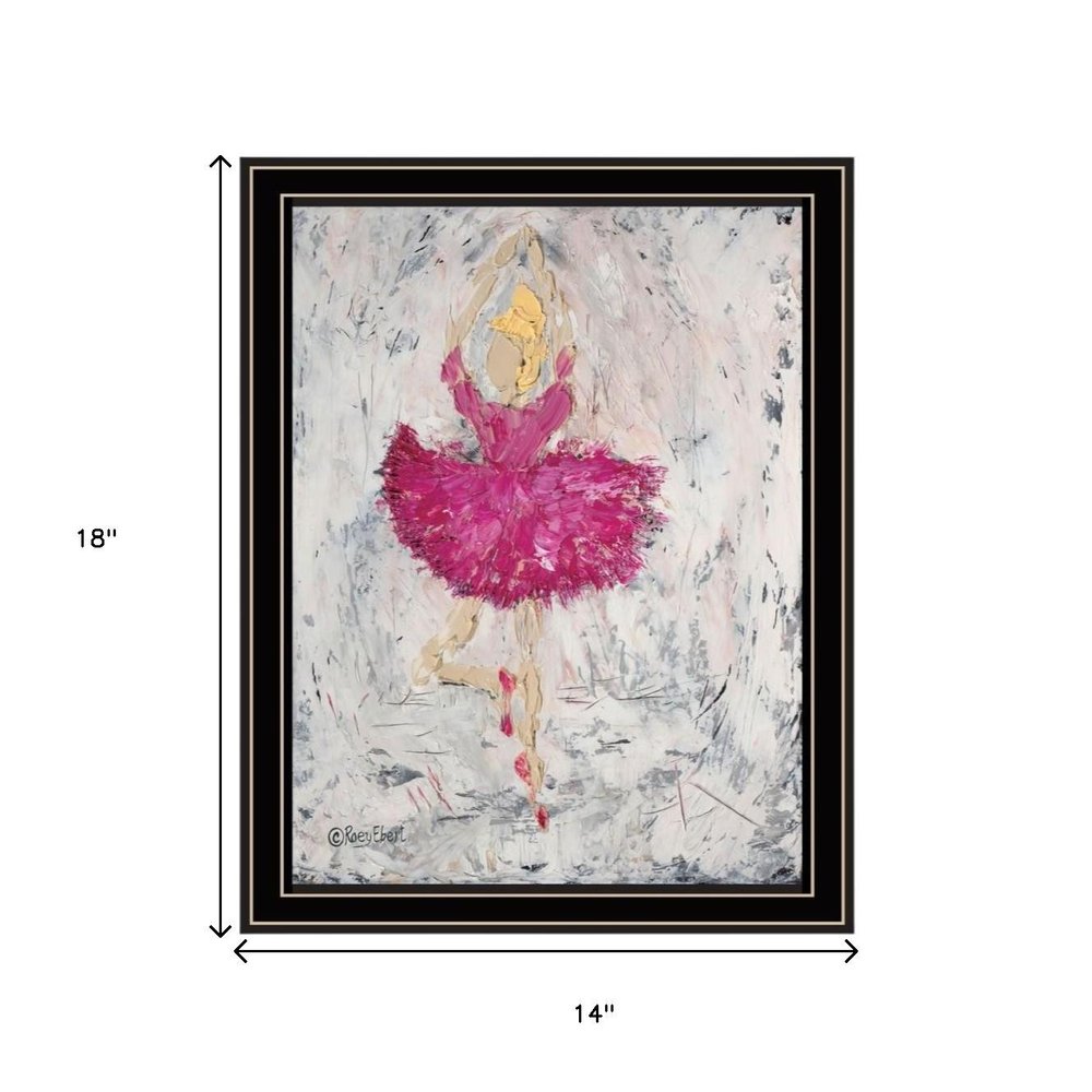 Set Of Two "Ballerina Dancers" Black Framed Wall Art