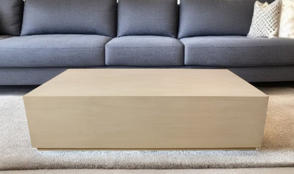 66" Natural Solid Wood Distressed Coffee Table HomeRoots