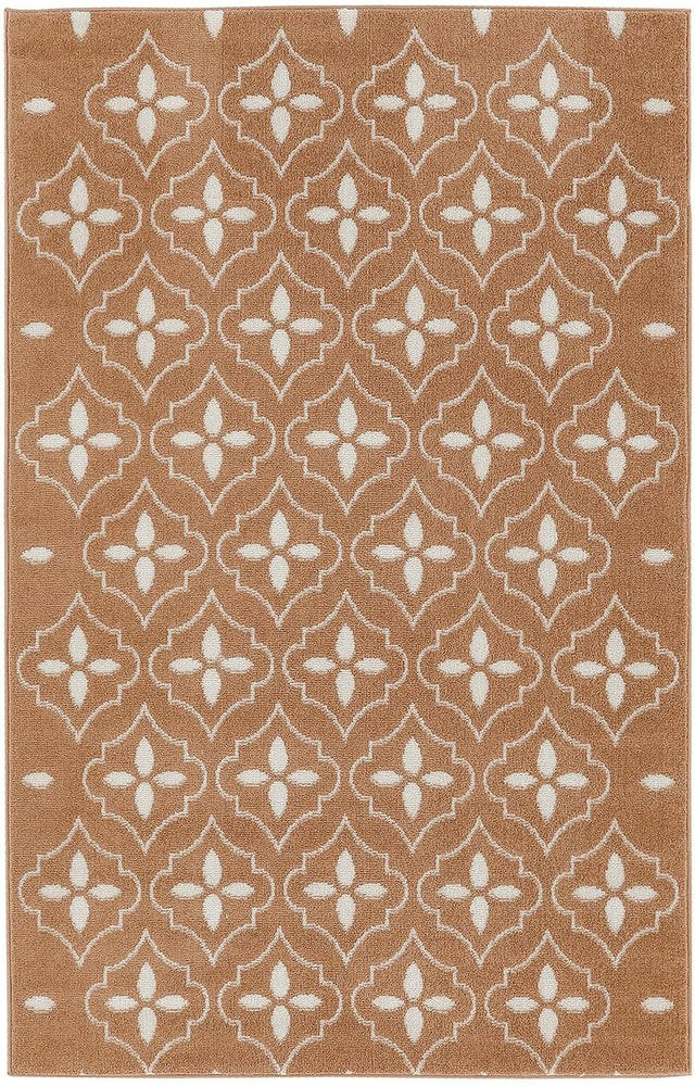 4' X 6' Copper Geometric Indoor Outdoor Area Rug HomeRoots