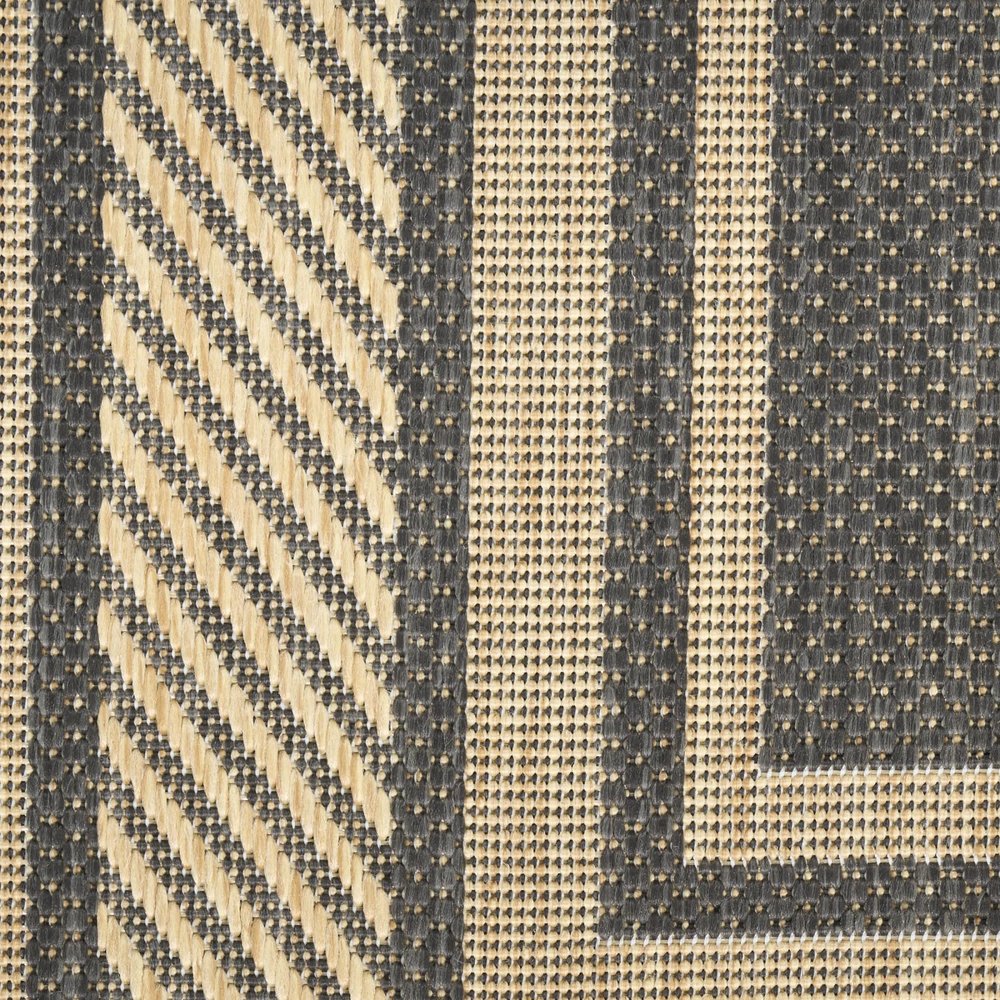 5' X 7' Charcoal Geometric Indoor Outdoor Area Rug HomeRoots