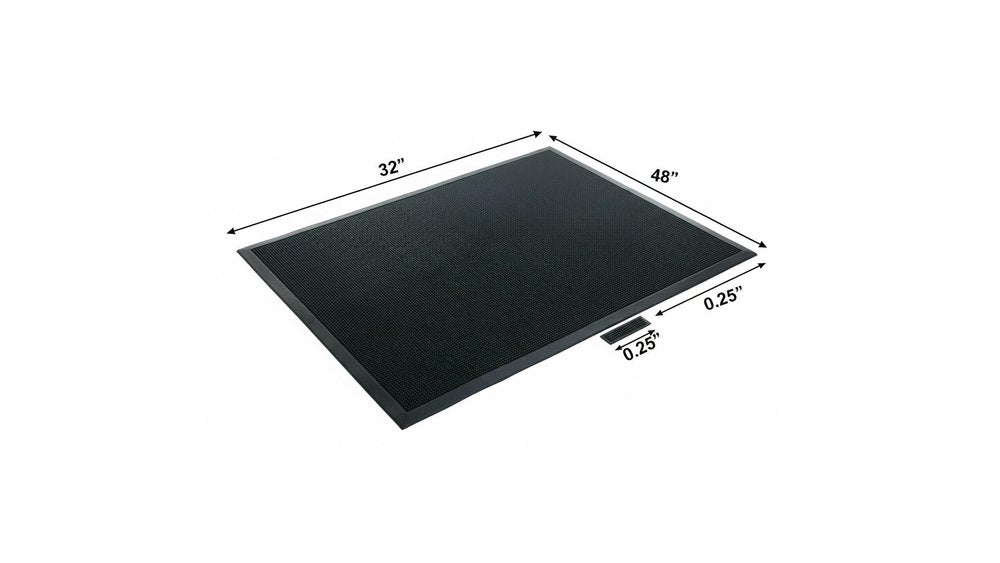 32" X 48" Black Rubber Outdoor Door Mat