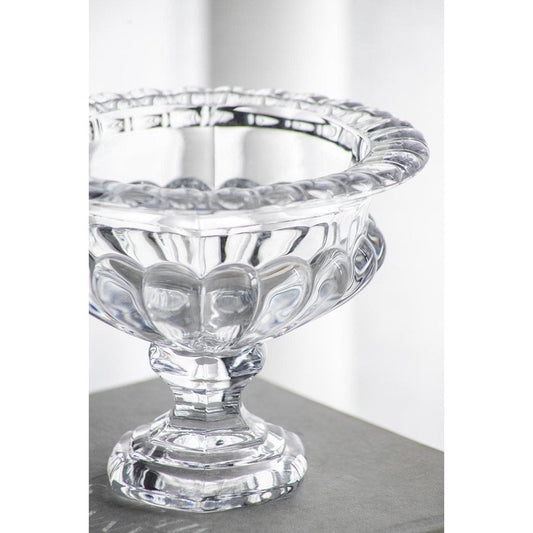 Set of Two Clear Glass Round Bowl Table Vases HomeRoots