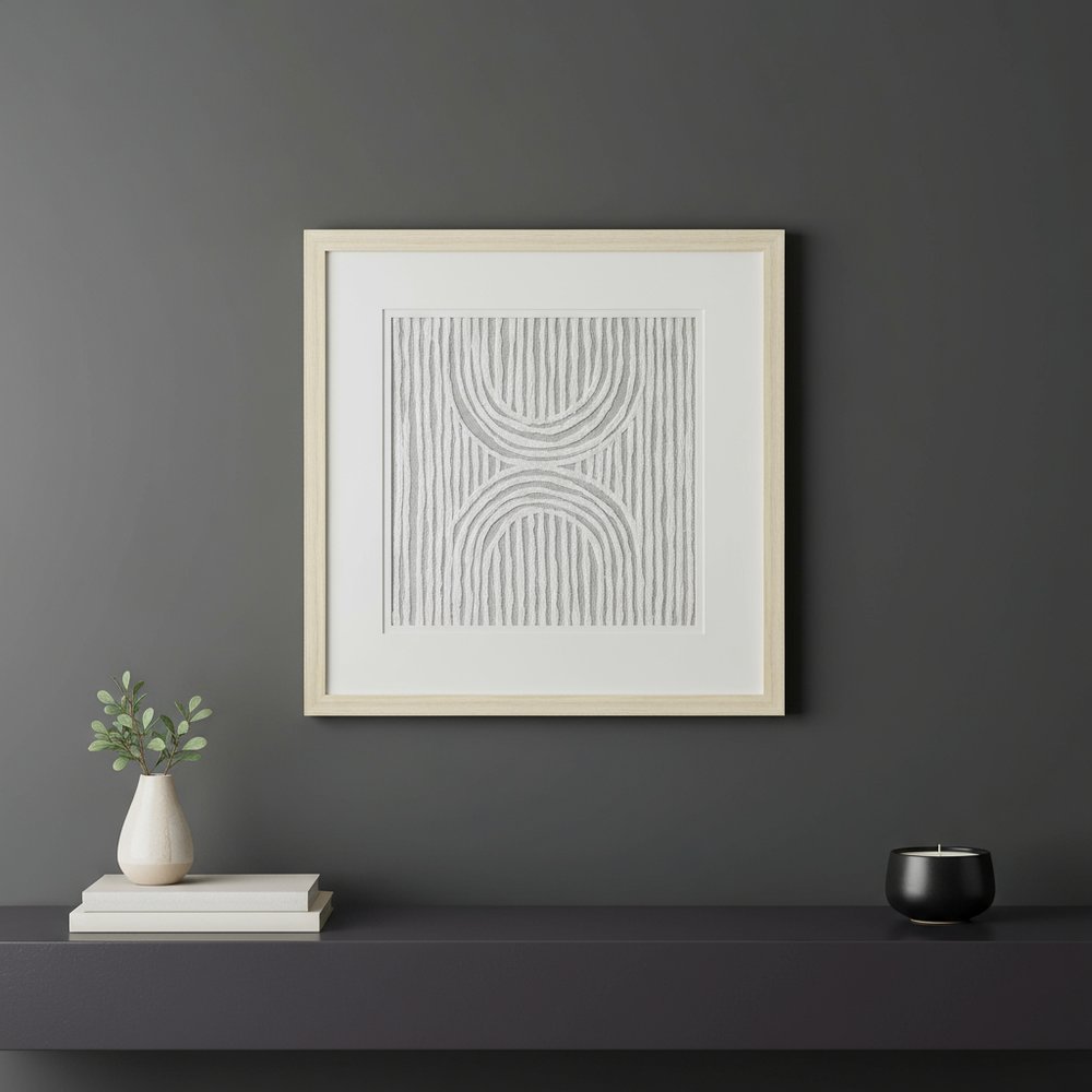 Zinnia I Natural Shadowbox Minimalistic Wall Art HomeRoots