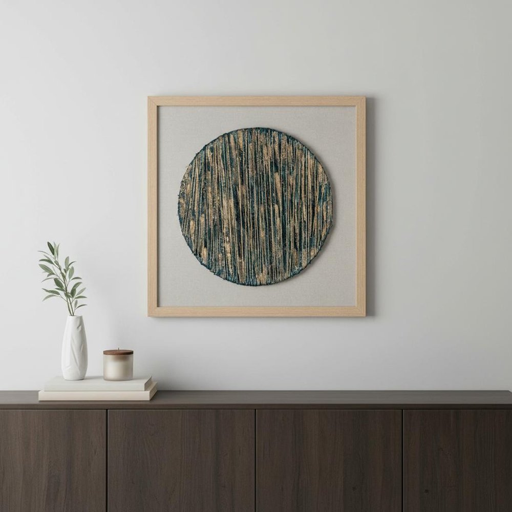 Azure Harmony Brown Shadowbox Minimalistic Wall Art HomeRoots