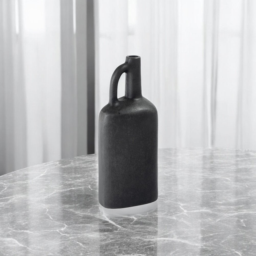 11" Gray Aluminum Jug Table Vase HomeRoots