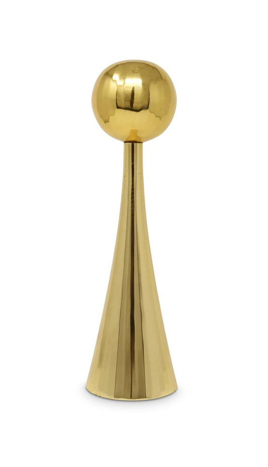 10" Gold Stainless Steel Tabletop Taper Candlestick HomeRoots