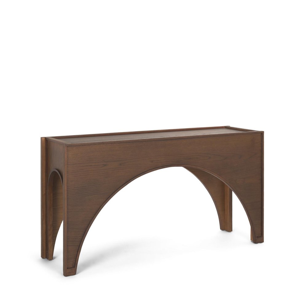 55" Brown Wood Console Table HomeRoots