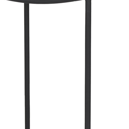 26" Black Solid Wood And Iron Backless Counter Height Bar Chair HomeRoots