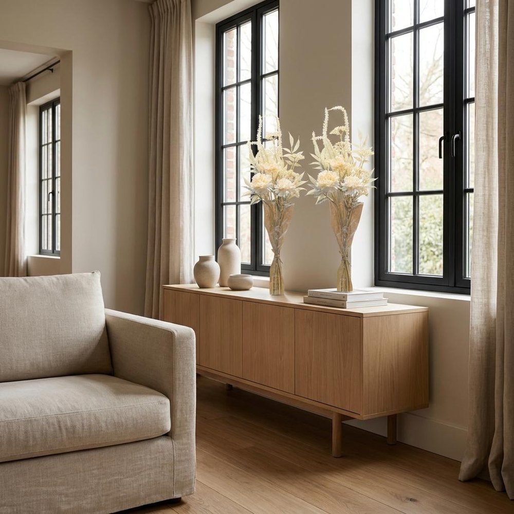 Set of Two 30" Beige Artificial