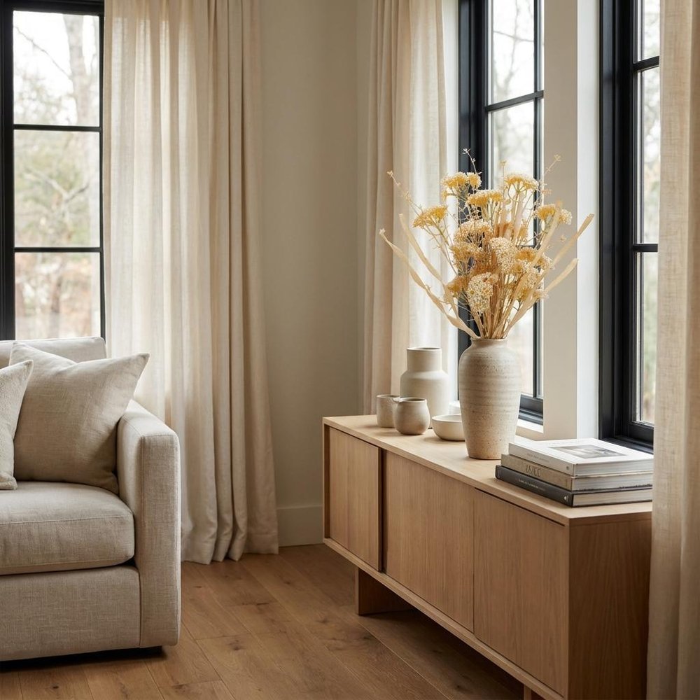 Set of Two 19" Beige Artificial