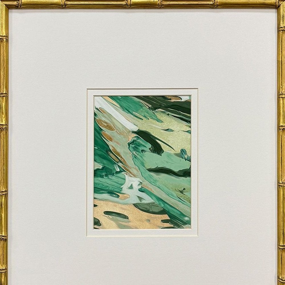 Set Of Four Verdant Fusion Gold Framed Wall Art HomeRoots